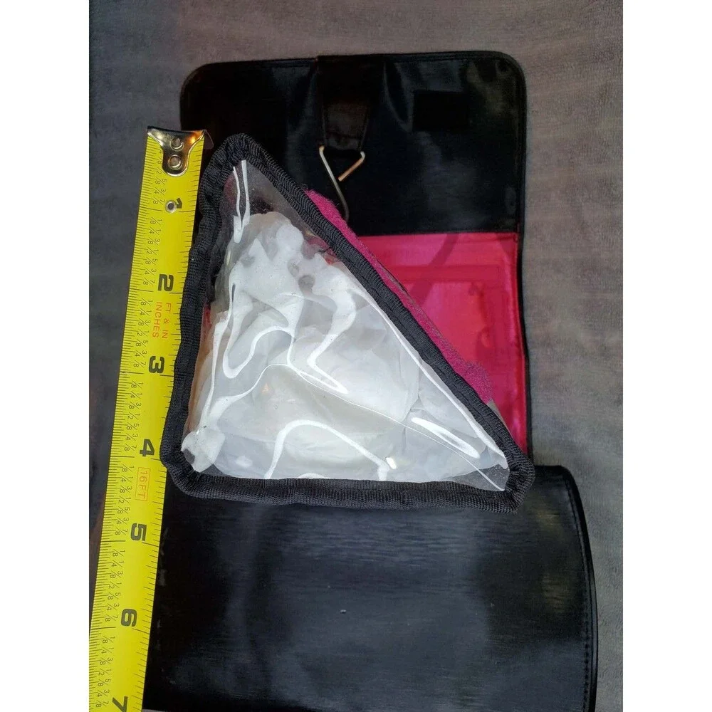 Mary Kay Hanging Travel Roll Up Bag Black Pink Discontinued Color